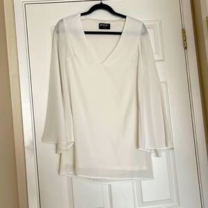 Nasty Gal White Bell Sleeve Babydoll Dress